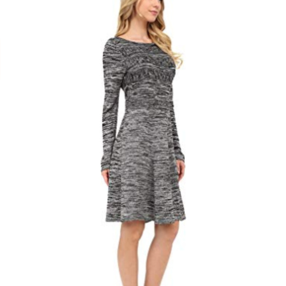calvin klein fit and flare sweater dress